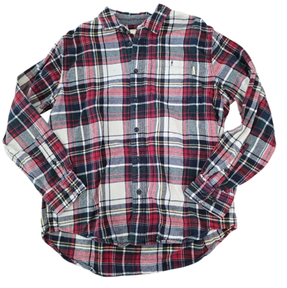 WOOLRICH VTG Plaid Cotton Flannel Long Sleeve Shirt‎ Size Large